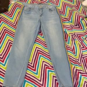 Fashion nova rainbow stripe jeans